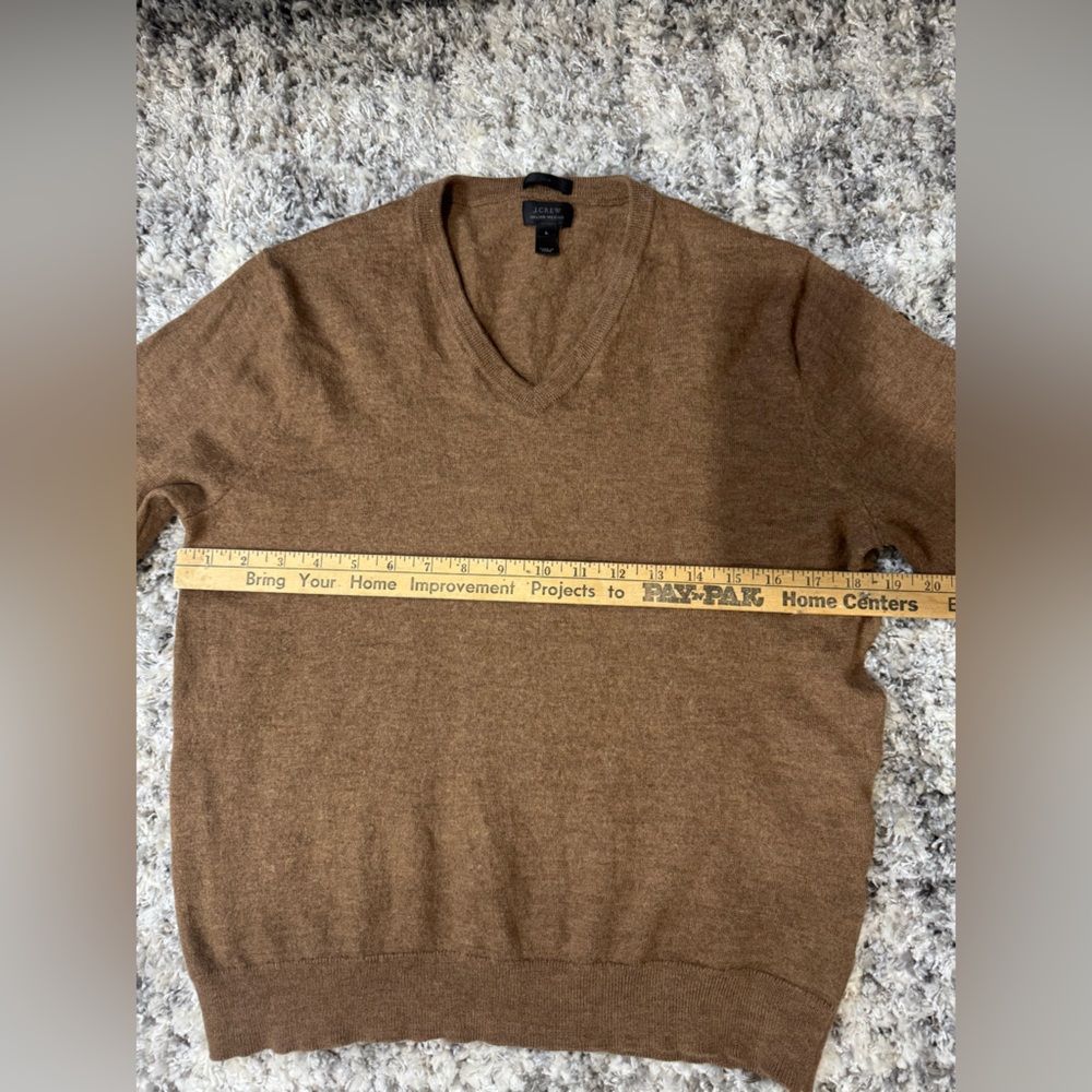 J.Crew Women’s Italian Merino Wool Sweater – Size L – Tollegno 1900 – Brown - Picture 4 of 8